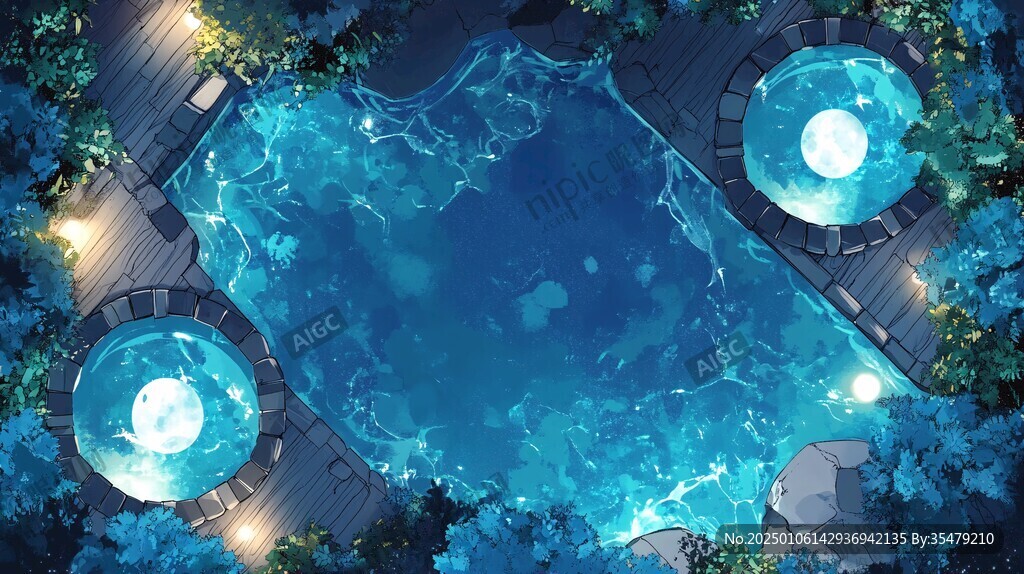 水池插畫