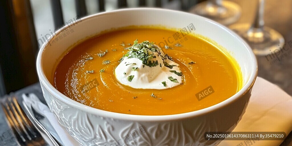 法式西餐南瓜湯