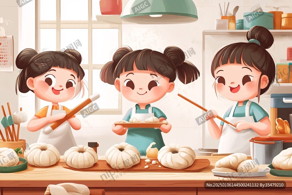 做面點插畫