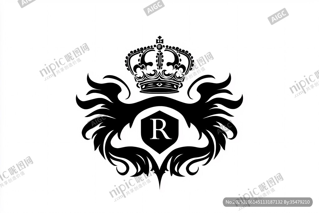 r字母皇冠logo