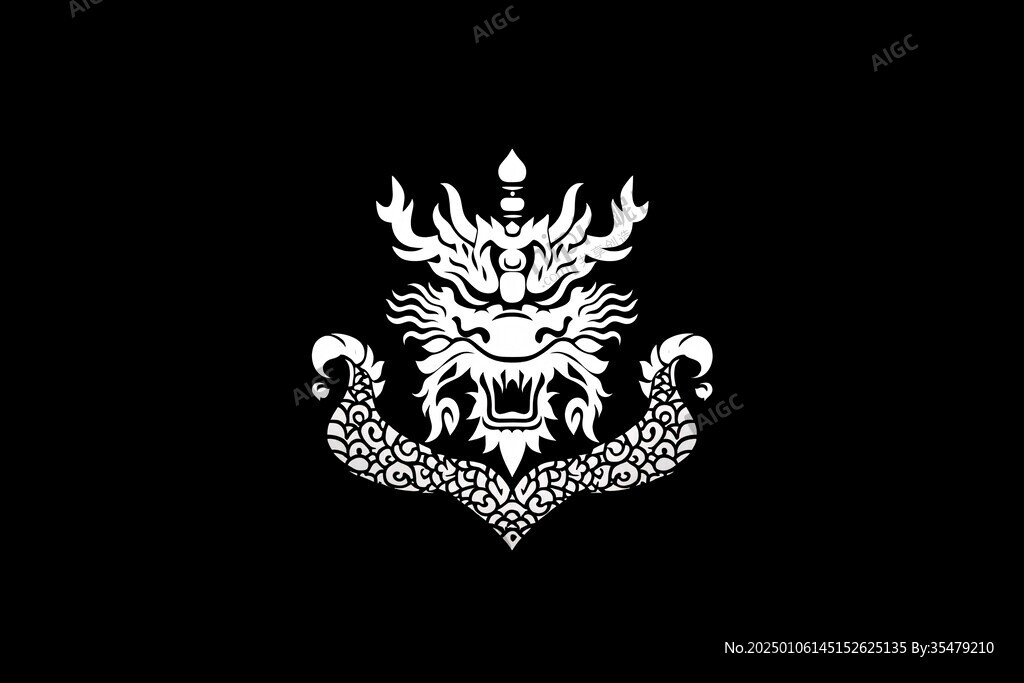 皇家標(biāo)志龍紋寫意