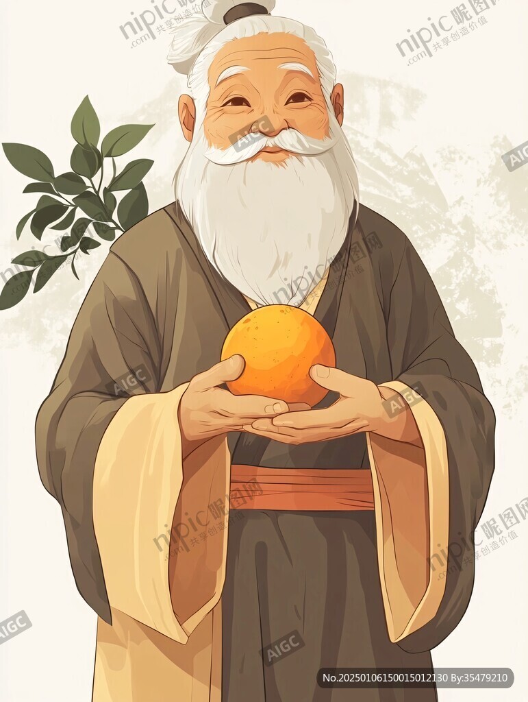 耙耙柑包裝人物插畫