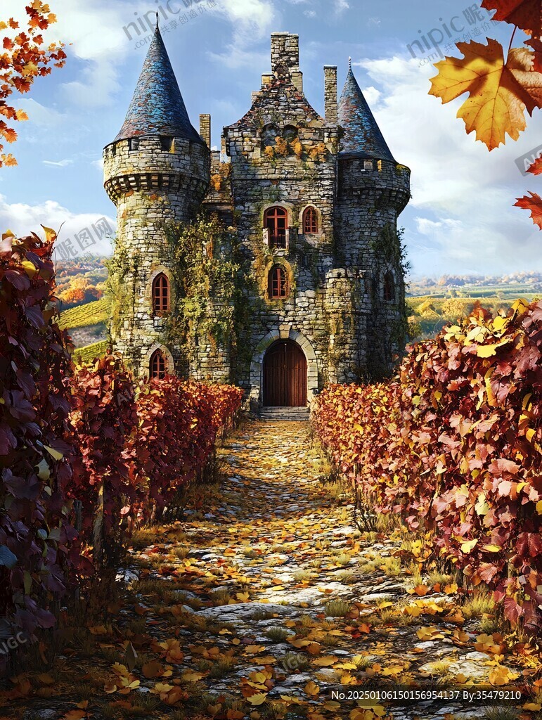 紅酒城堡素材