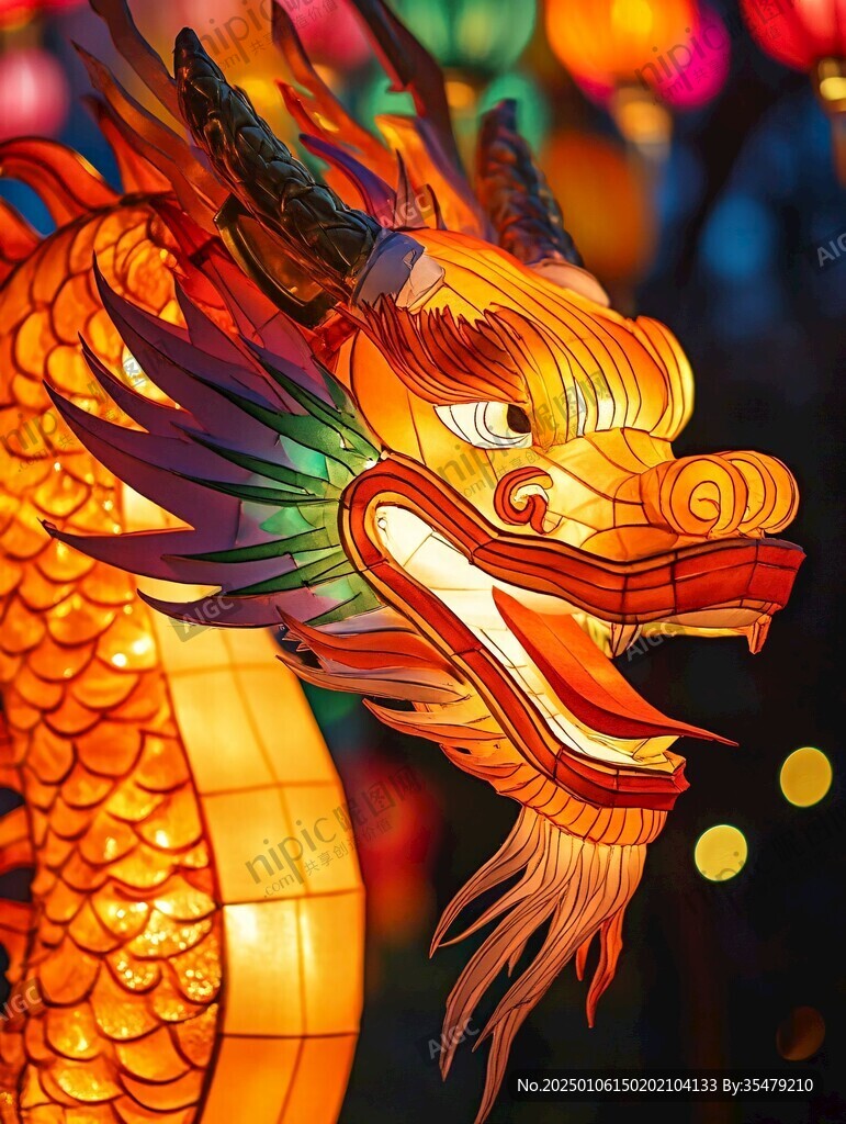 生肖龍花燈