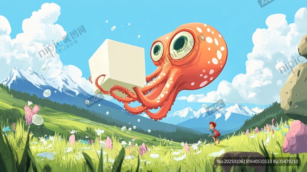 魷魚插畫包裝