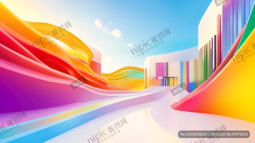 彩色抽象意境地產(chǎn)