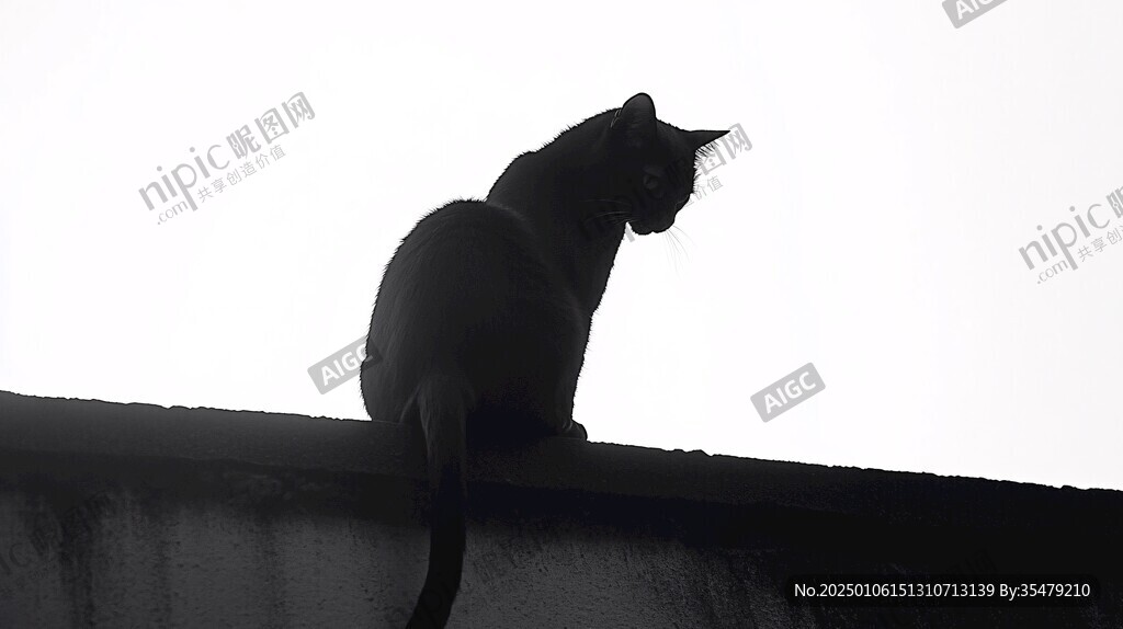 樓頂的霸氣黑貓
