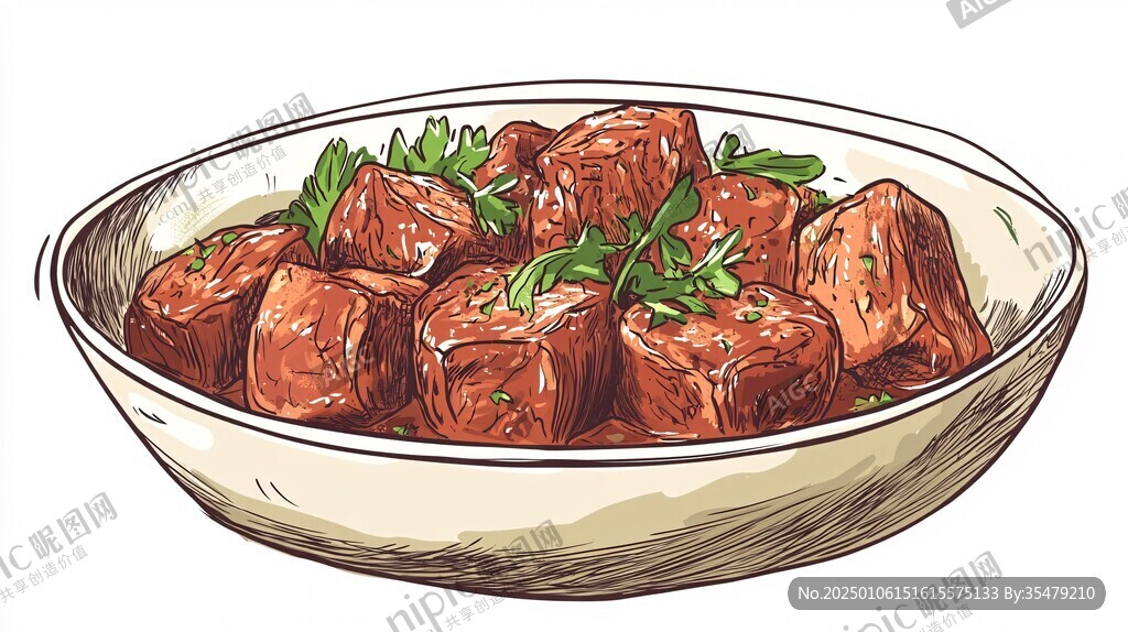 鹵豆干插畫