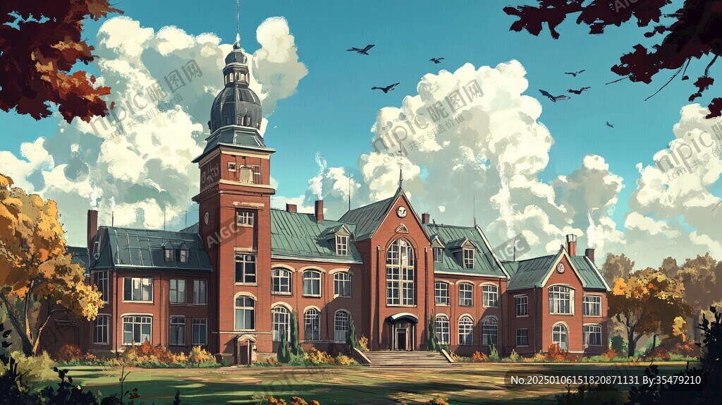 普林斯頓大學插畫背景