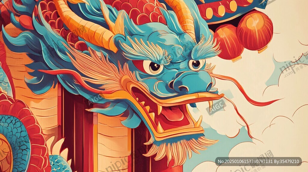 龍年文創(chuàng)插畫