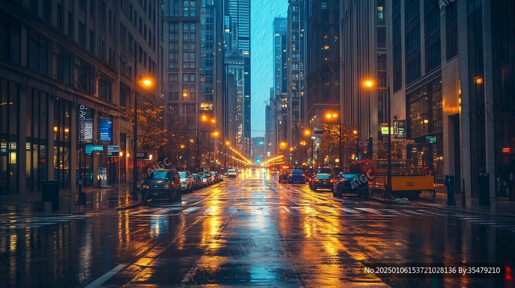 雨后街景美麗街景