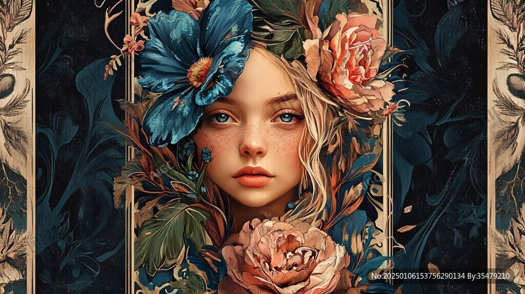 少女海報插畫