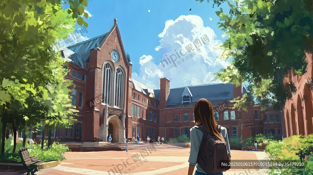 普林斯頓大學(xué)插畫背景