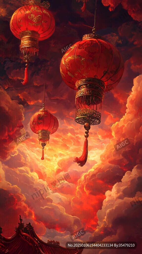 紅燈籠插畫