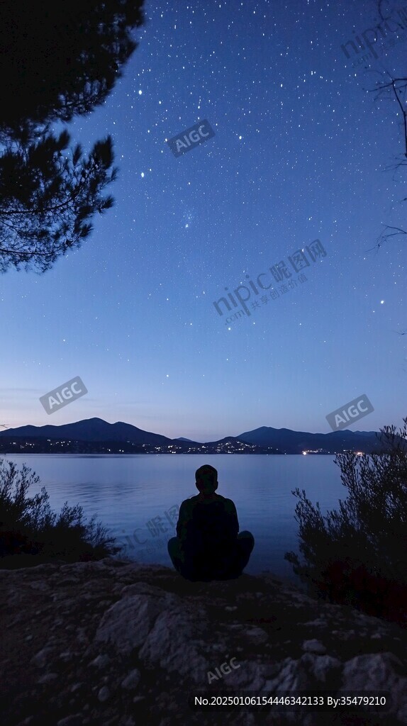 星辰大海男孩背影
