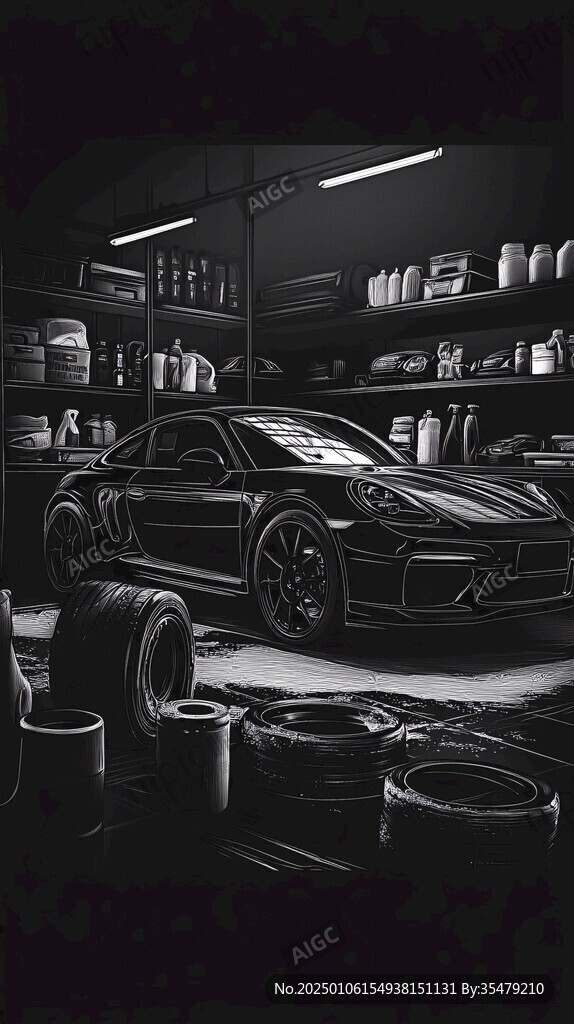 汽車包裝插畫