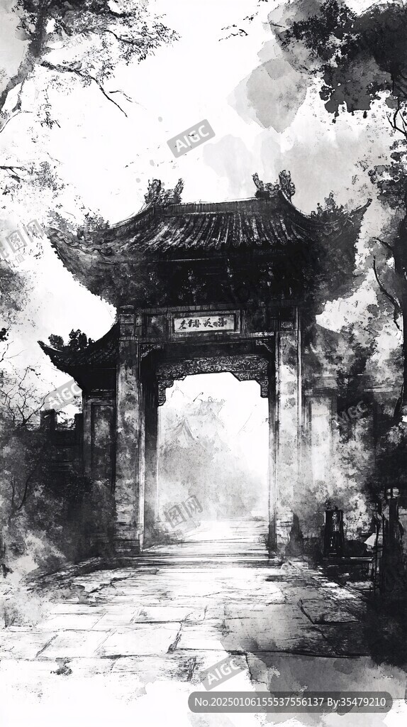 西南財大插畫水墨
