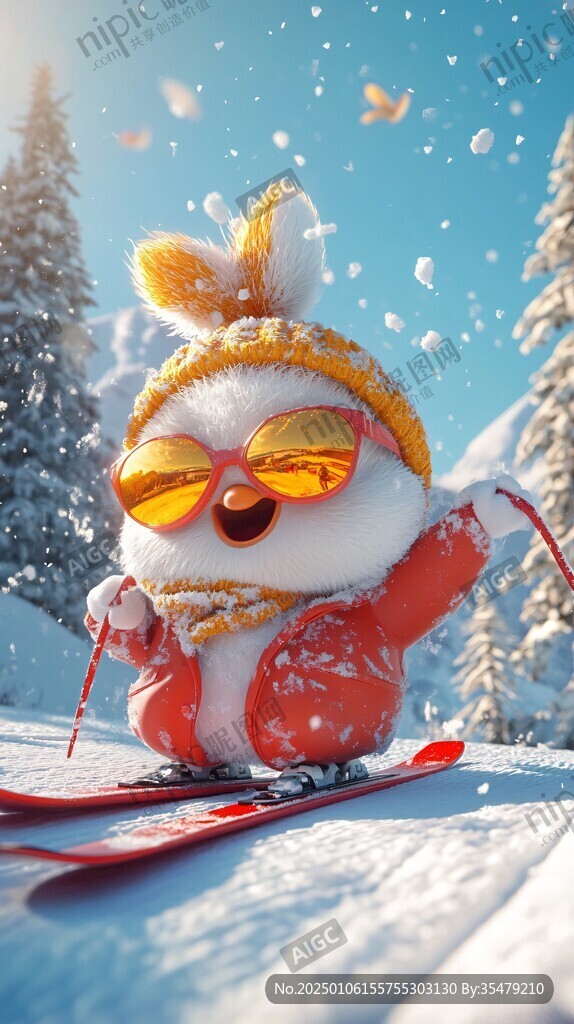 卡通動漫雪人