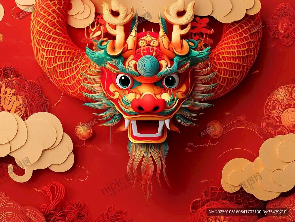 龍年包裝插畫