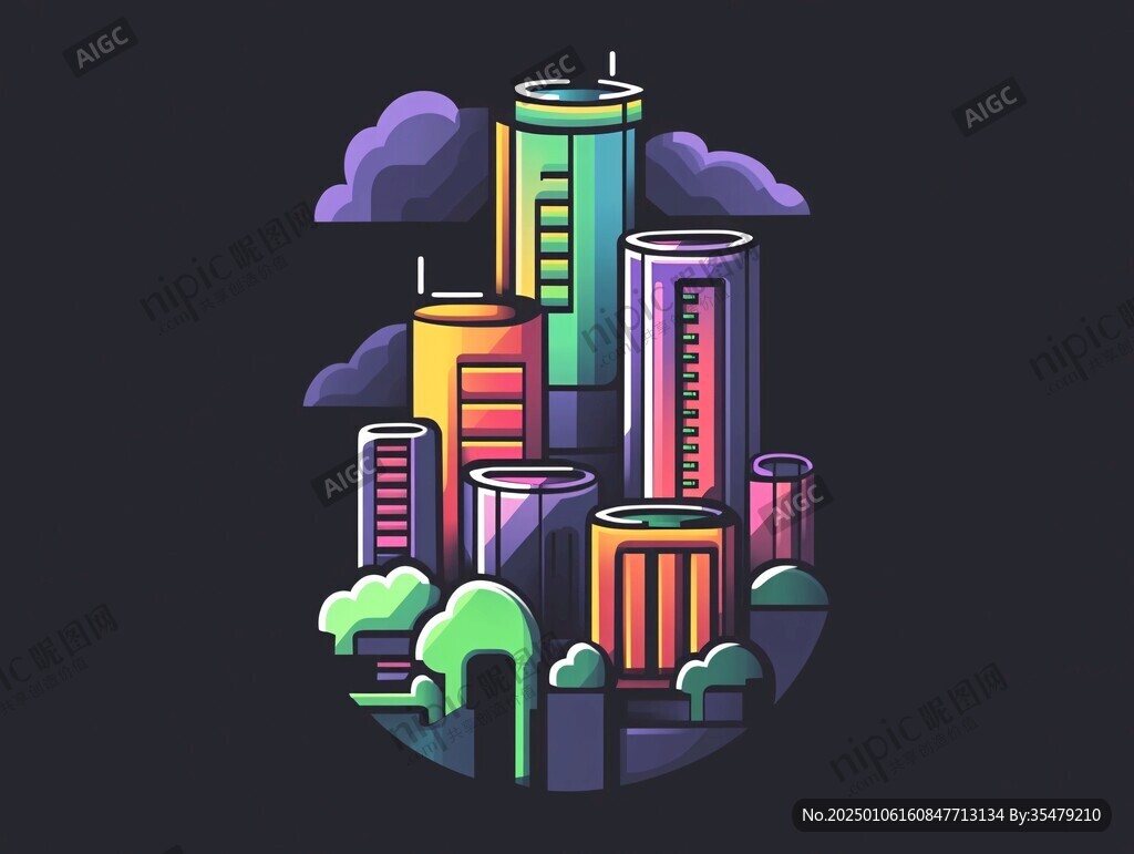 城市包裝插畫