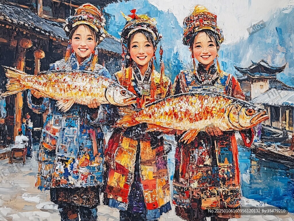 苗族酸湯魚壁畫