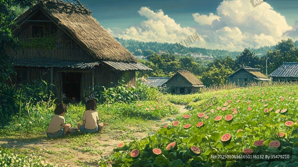 唯美農村場景