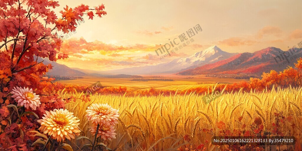 唯美夢(mèng)幻花田場(chǎng)景
