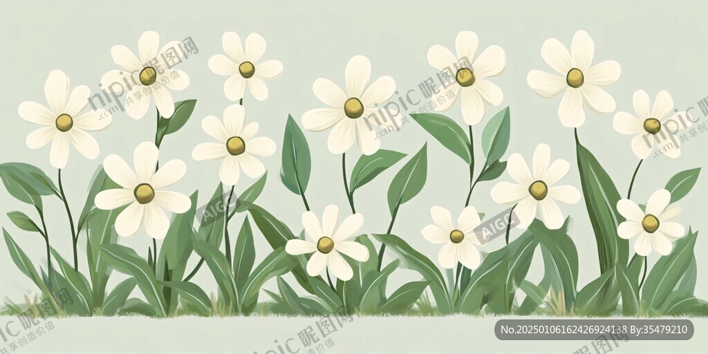 洋甘菊插畫