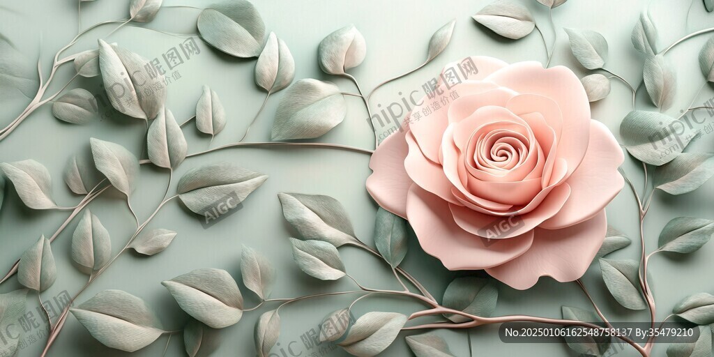 3d立體花壁紙