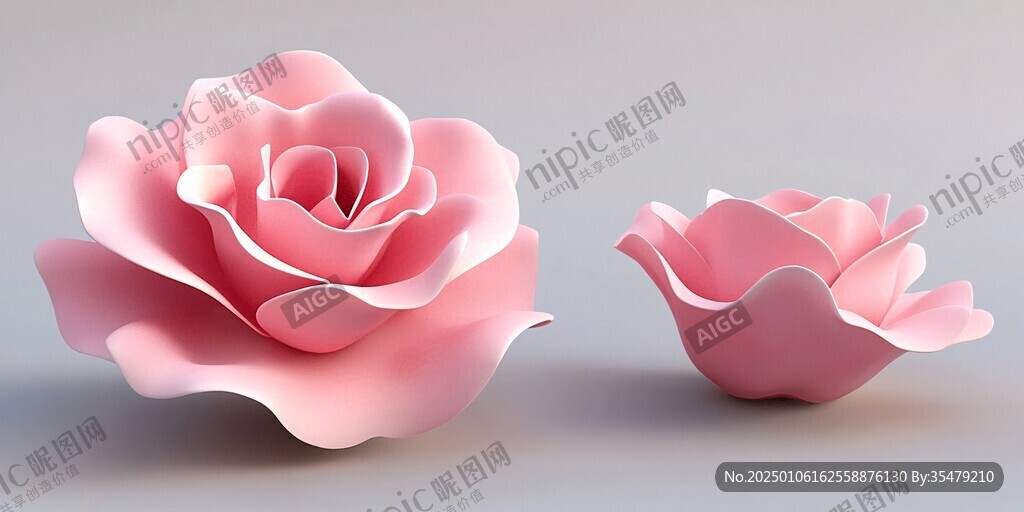 3d立體玫瑰花