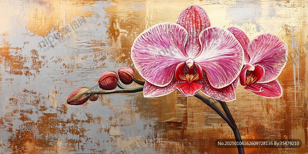藝術蘭花墻紙