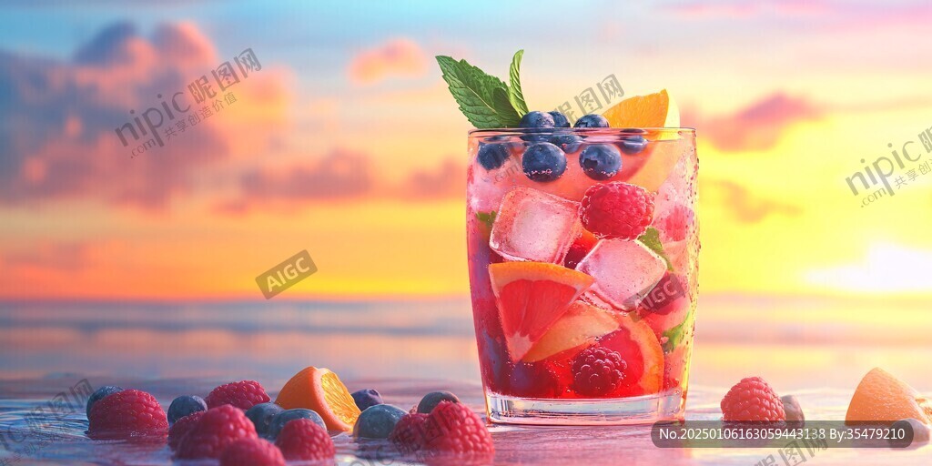 夏日廣告夏季果飲