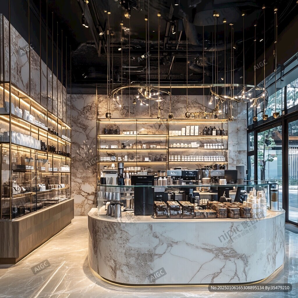 咖啡店甜品店餐廳吧臺