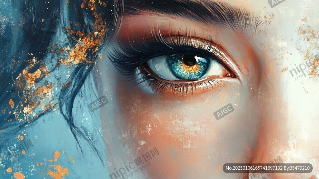 美女眼睛插畫