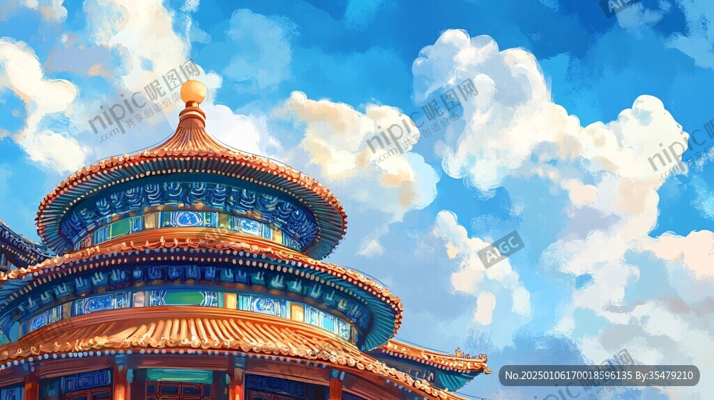 祈年殿插畫