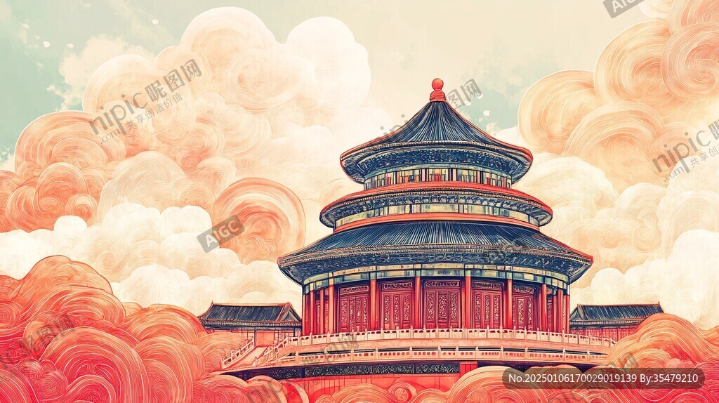 祈年殿插畫