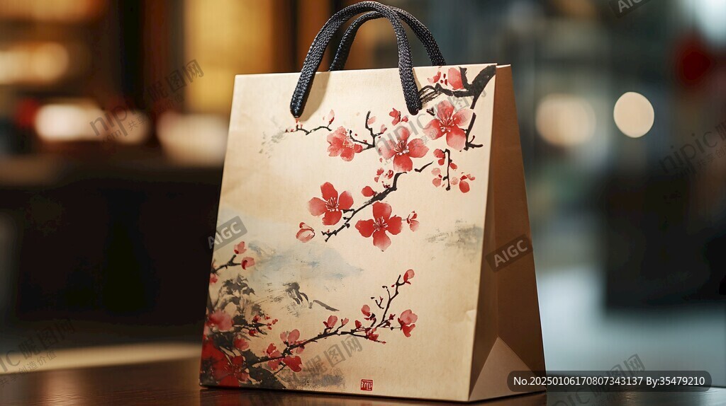 花鳥畫手提袋
