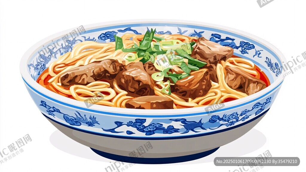 紅燒牛肉面插畫