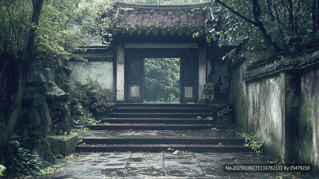 雨后的古隆中