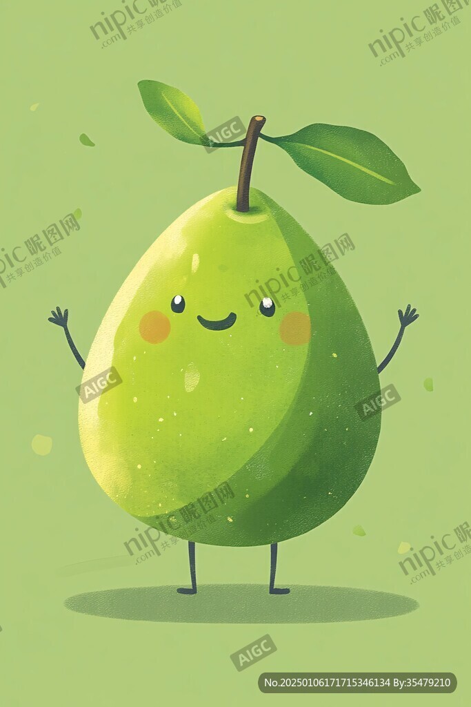 香酥梨插畫