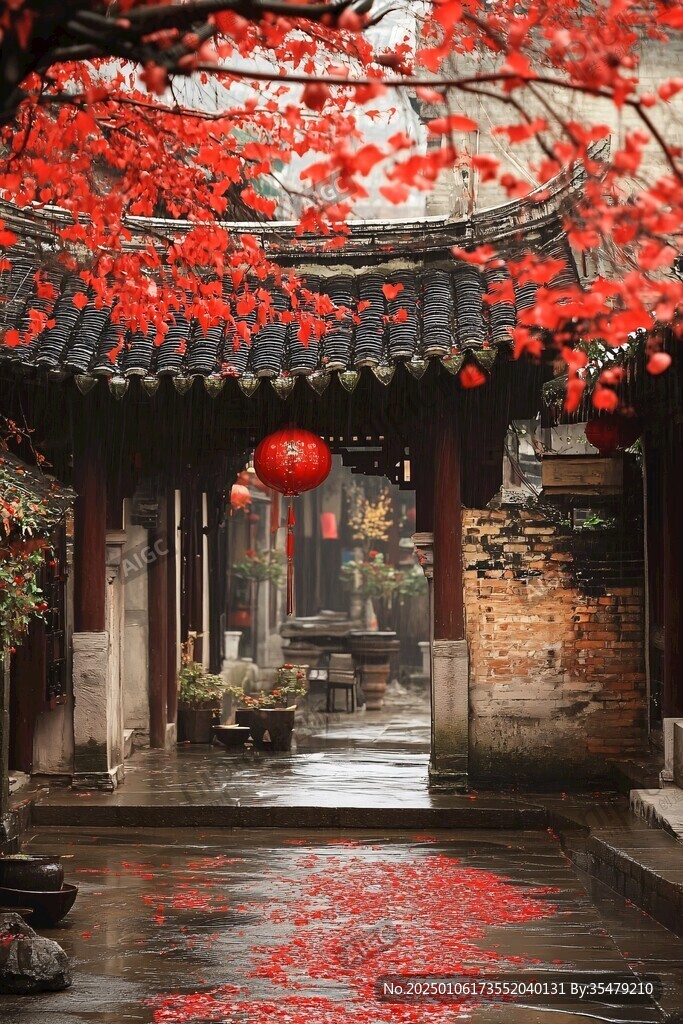 古鎮紅葉