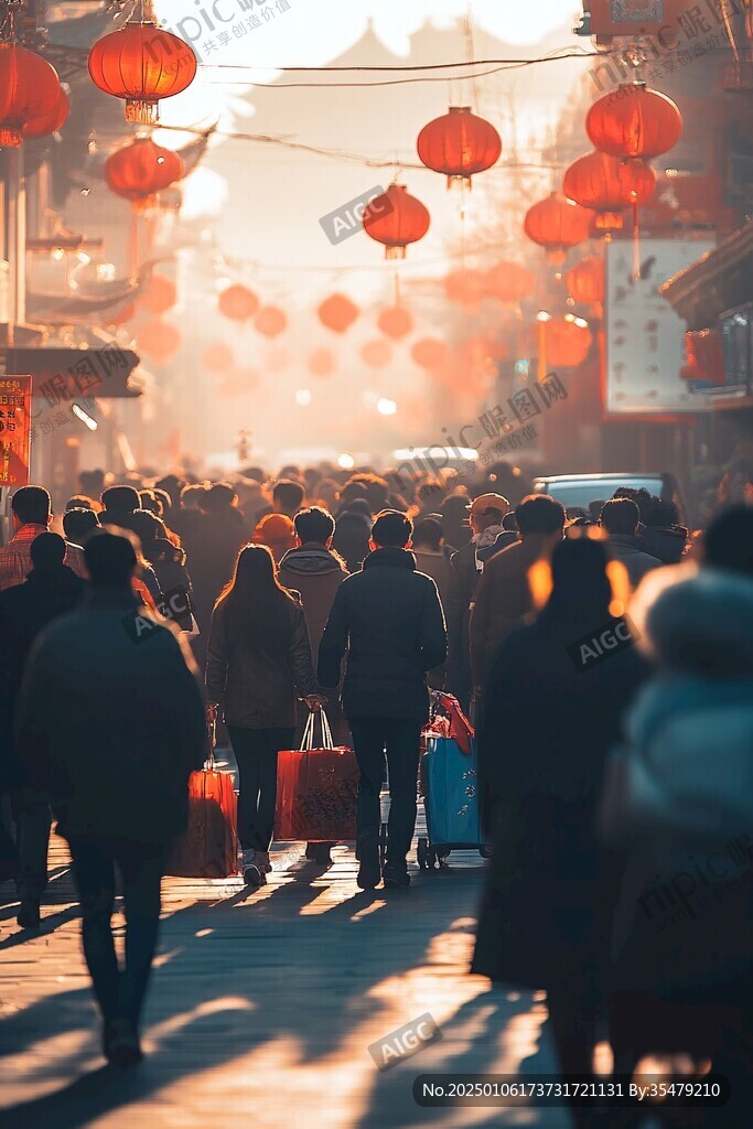 逛廟會(huì)的人