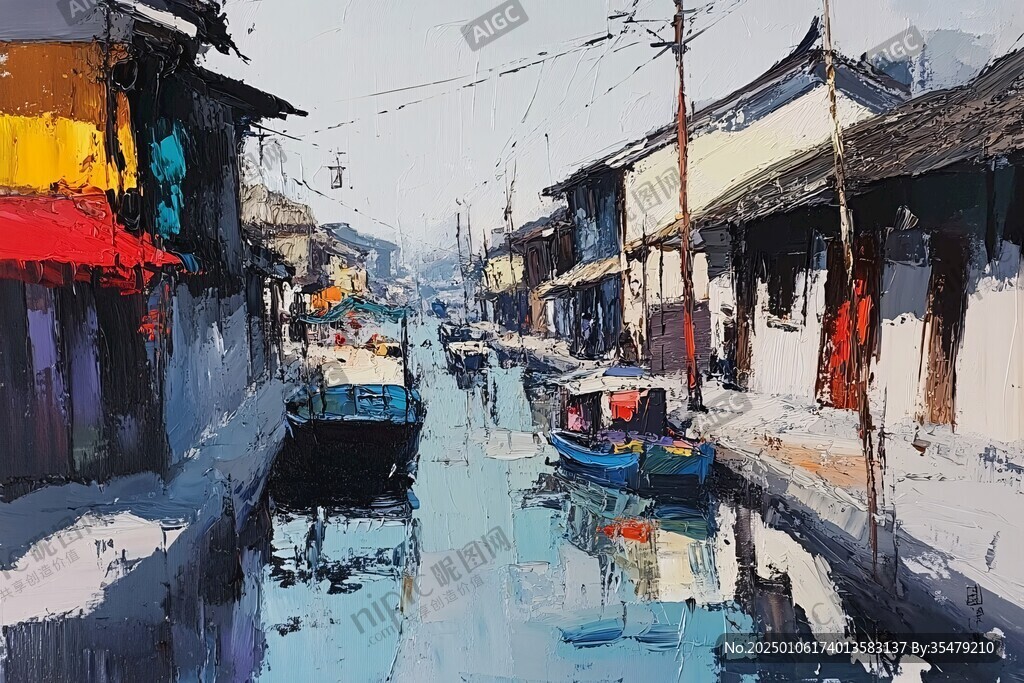 千燈古鎮(zhèn)油畫