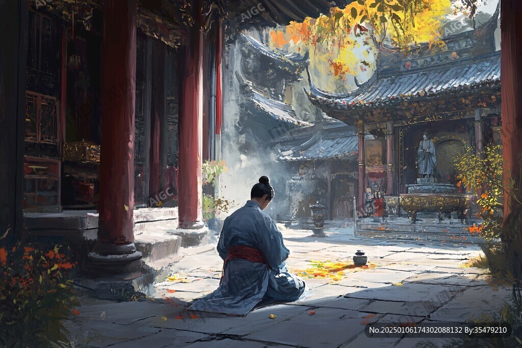 道士講經場景