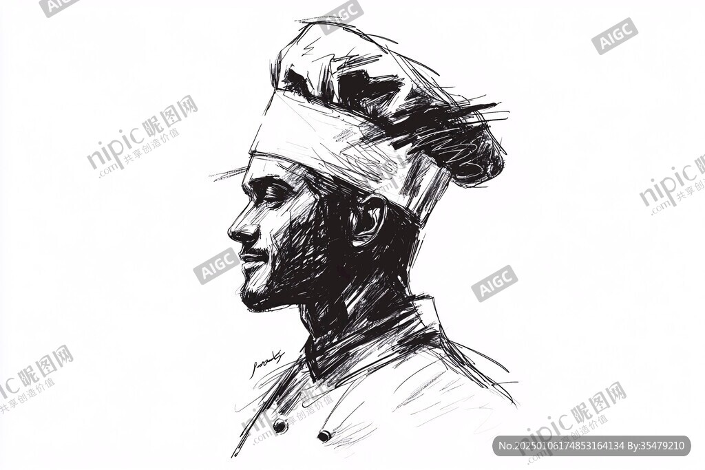 素描廚師