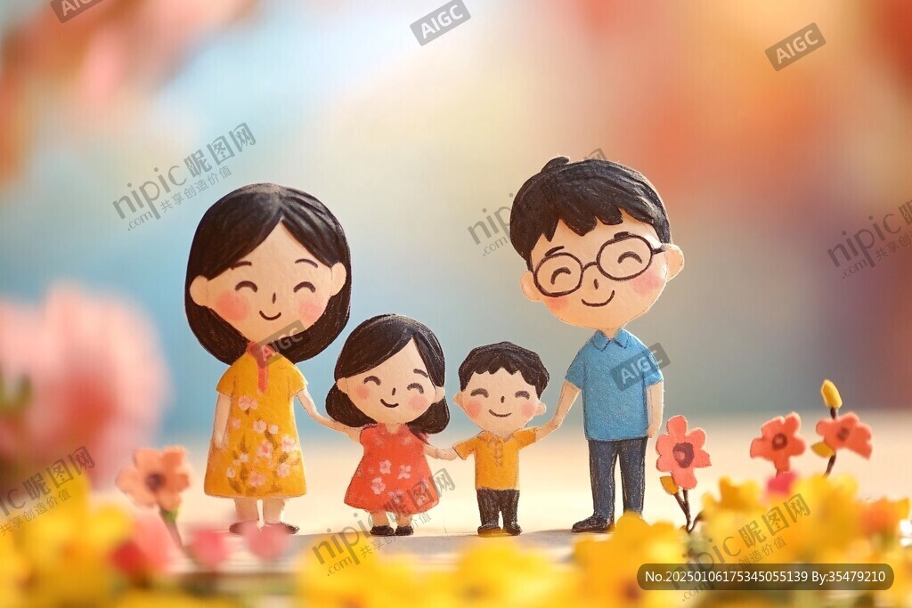一家人插畫
