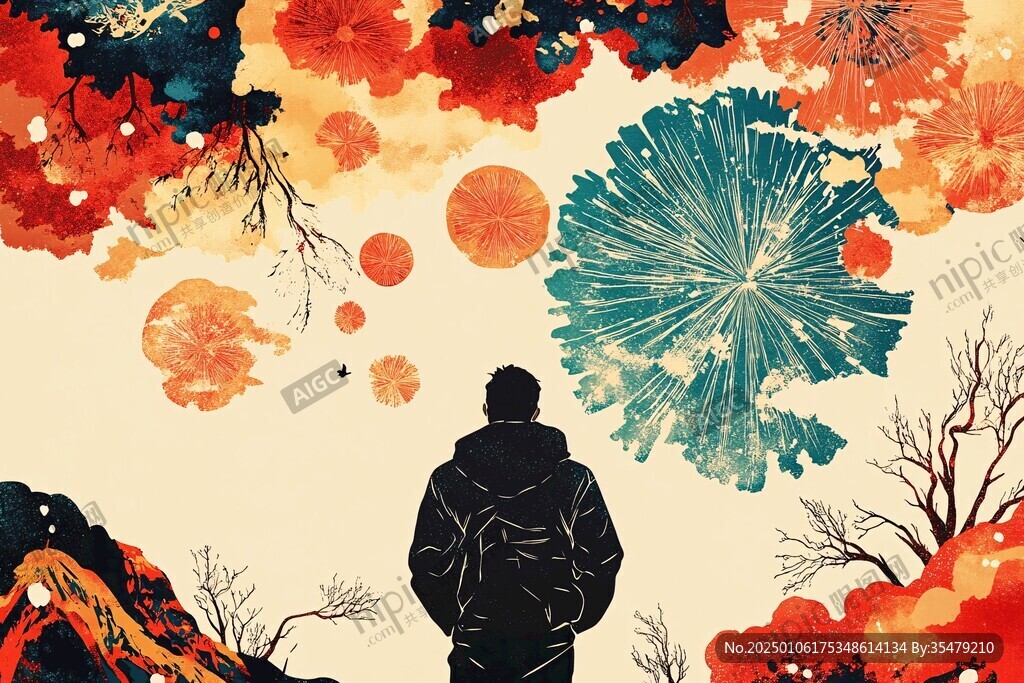 意境人物插畫