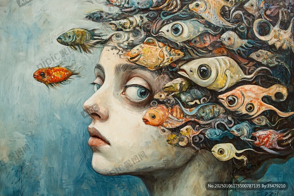 駕馭魚的少女