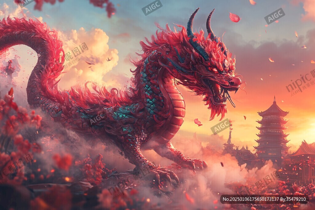 龍年橫版插畫(huà)