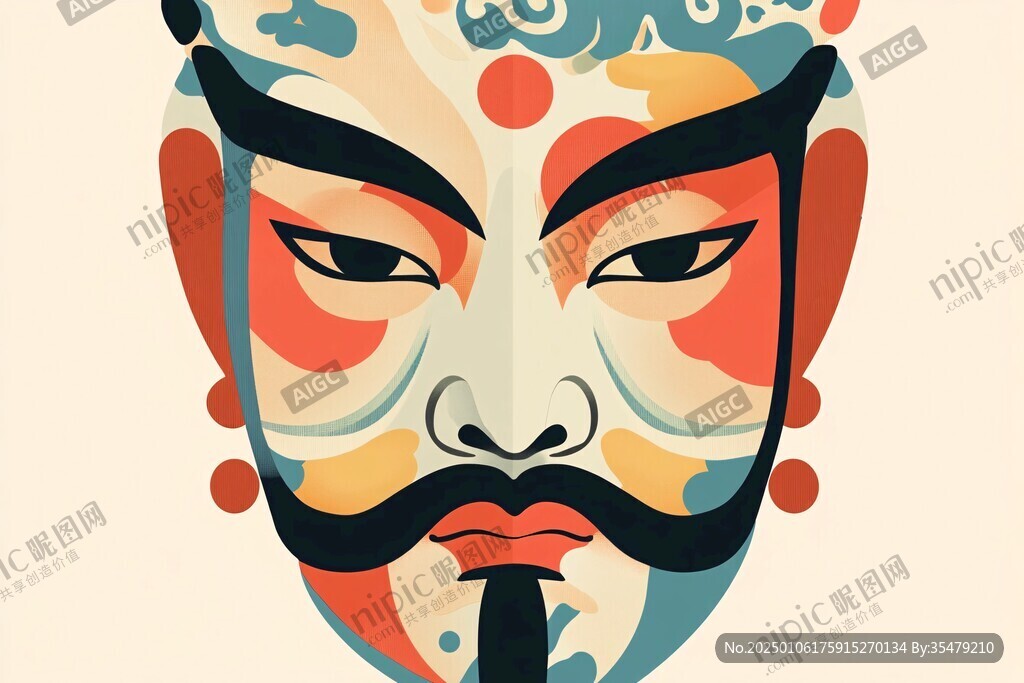 臉譜人物插畫
